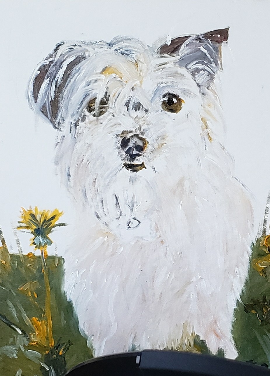 Dog Rizzo painting