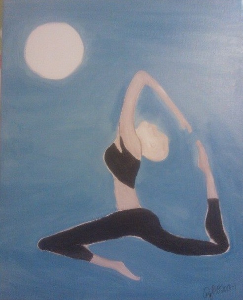 First yoga painting 2015 of Ryno