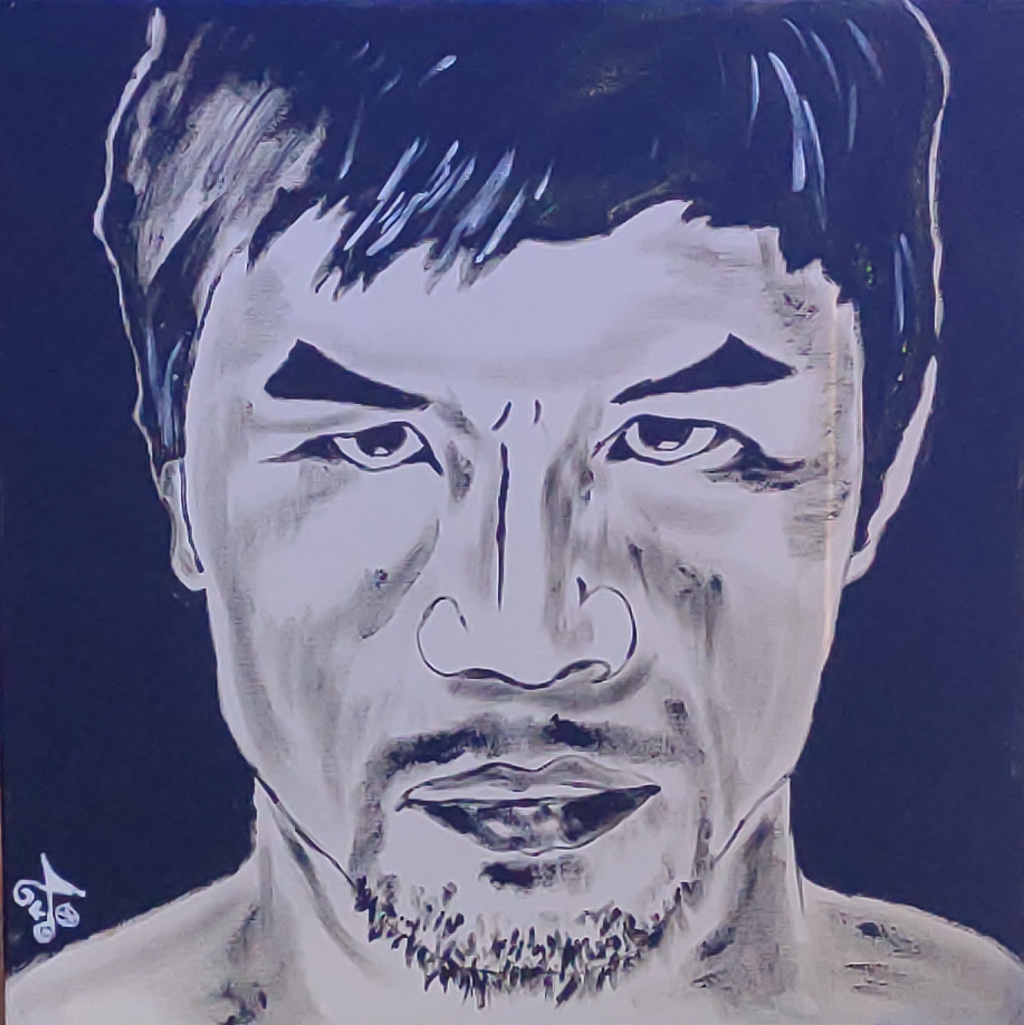 Painting of Manny Pacman Pacquiao